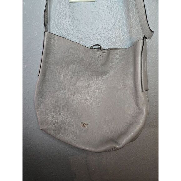 Michael Kors Junie Pebbled Leather Gray Crossbody Bag - Picture 9 of 9